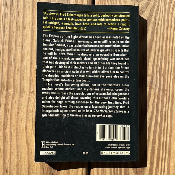 The Berserker Throne by Fred Saberhagen PB book - Picture 2 of 3